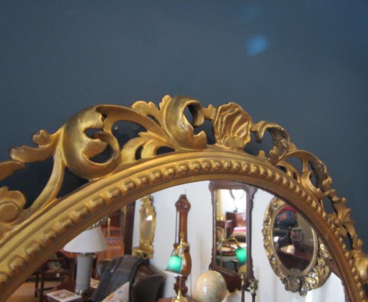 19th Century Florentine Gilt Plaster Wall Mirror - Image 4