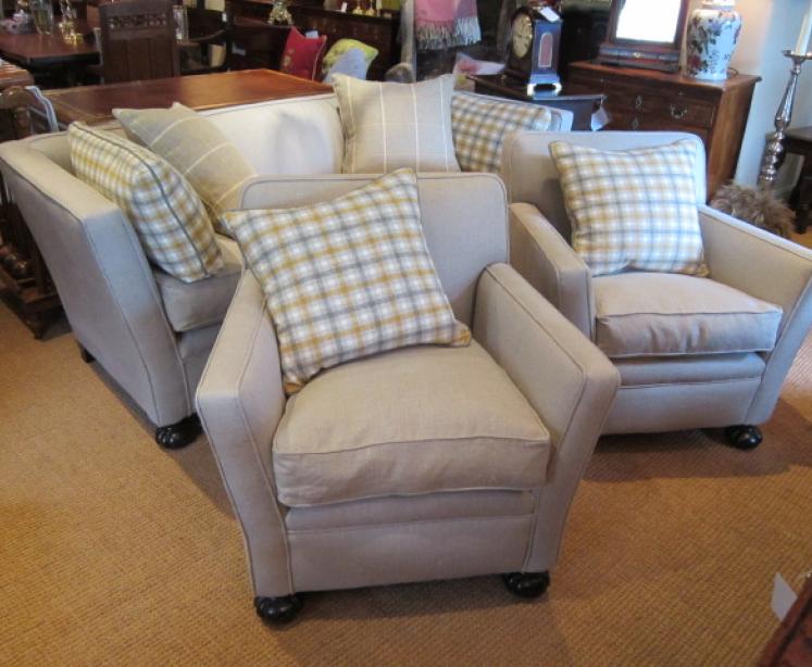 Edwardian Period Three Piece Upholstered Suite - Image 1