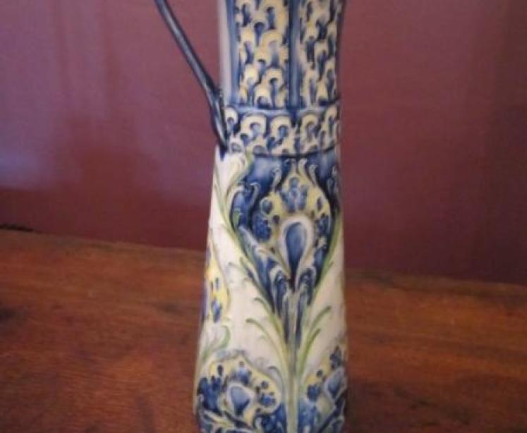 Art Nouveau McIntyre Moorcroft Peacock Feathers Jug - Image 1