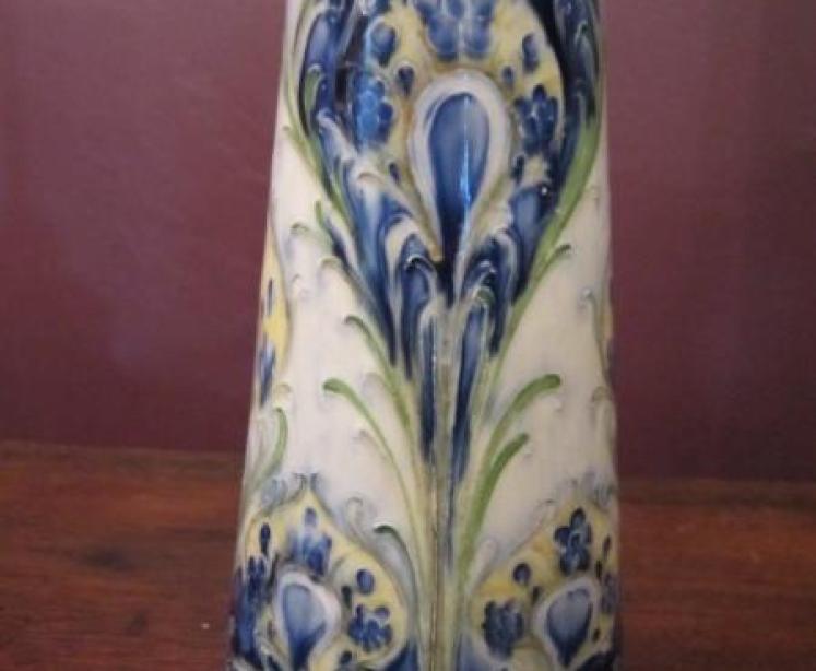 Art Nouveau McIntyre Moorcroft Peacock Feathers Jug - Image 3