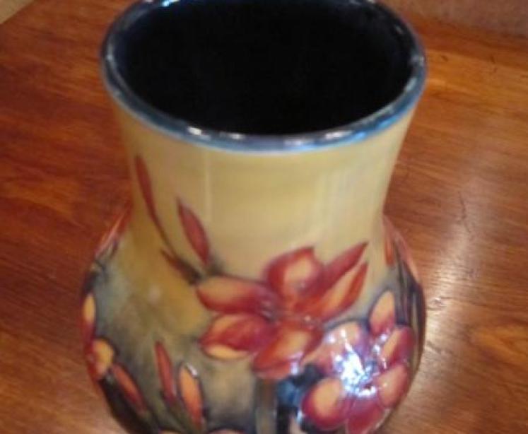 Impressive Moorcroft Freesia Yellow Top Vase - Image 2