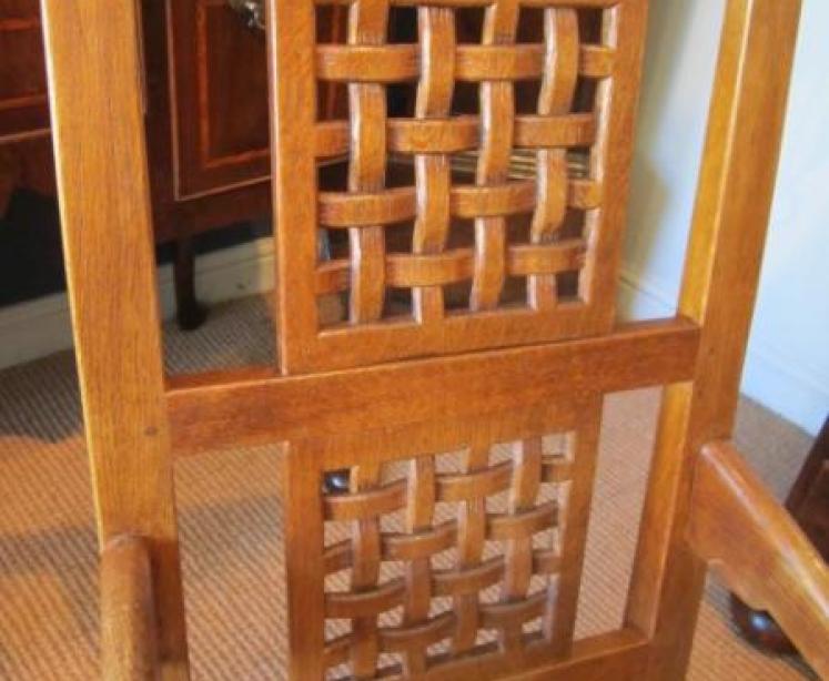 Rare 1950's Mouseman Oak Rocking Armchair - Image 2