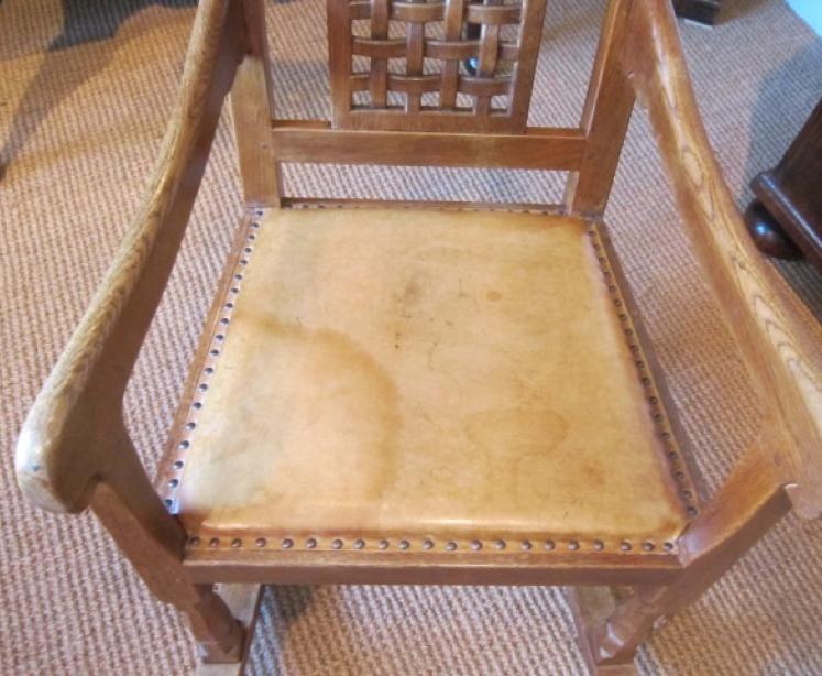 Rare 1950's Mouseman Oak Rocking Armchair - Image 3