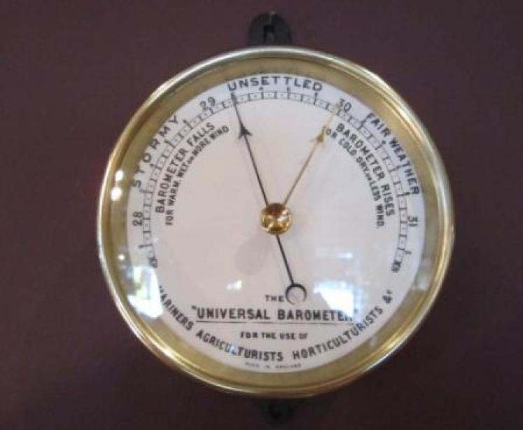 Rare Victorian Cast Iron Universal Marine Barometer - Image 3