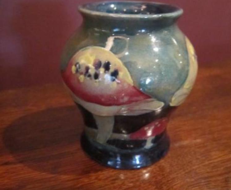 Rare Pair of Moorcroft Claremont Vases - Image 4