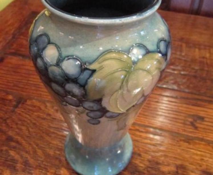 Moorcroft Leaf & Berries on Celadon Vase - Image 2