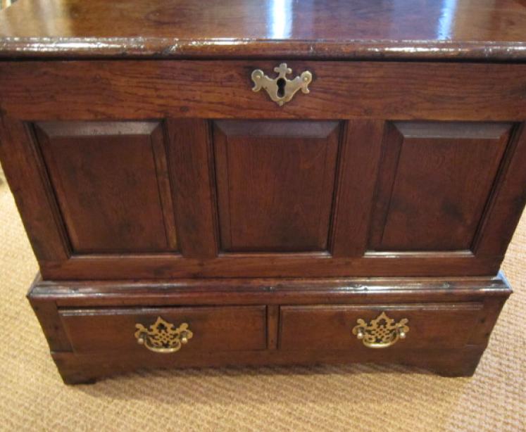 Original George II Period Oak Coffer Bach - Image 2