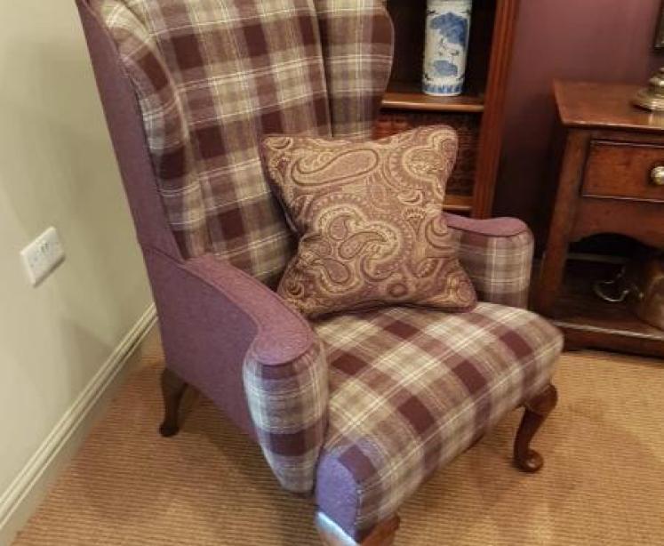 George III Style Wing Back Chair c.1890 - Image 1
