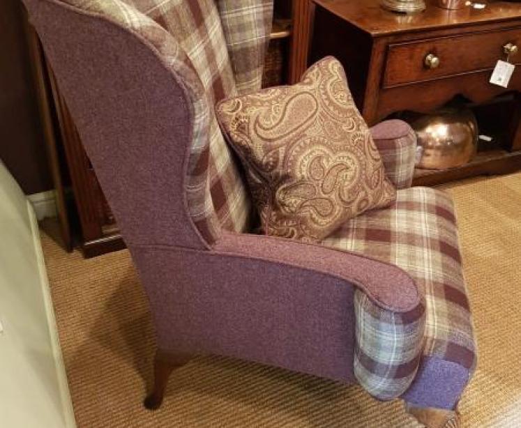 George III Style Wing Back Chair c.1890 - Image 4