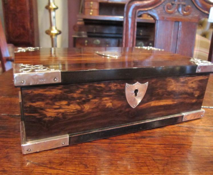 Superb Quality Edwardian Coromandel Table Box - Image 5