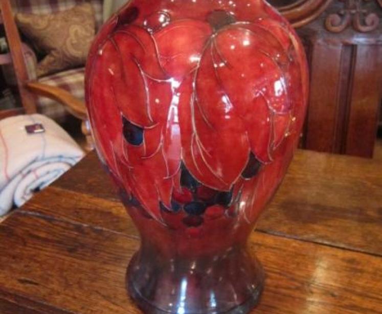 Impressive Moorcroft Leaf & Berries Flambe Vase - Image 1