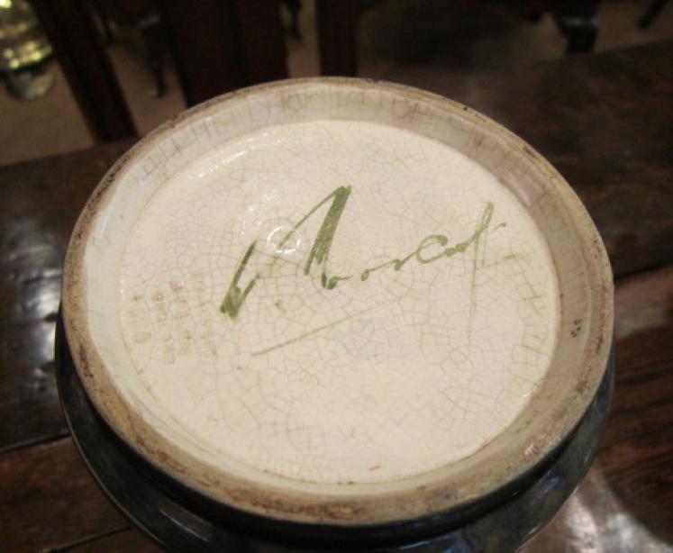 Large Moorcroft Pomegranate on Ochre Vase - Image 5