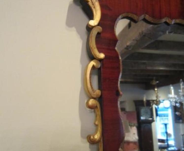 Superb George III Period Mahogany & Timber Gilt Mirror - Image 3