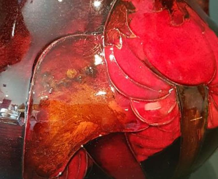 Rare Moorcroft Flambe Claremont Twin Handled Vase - Image 7