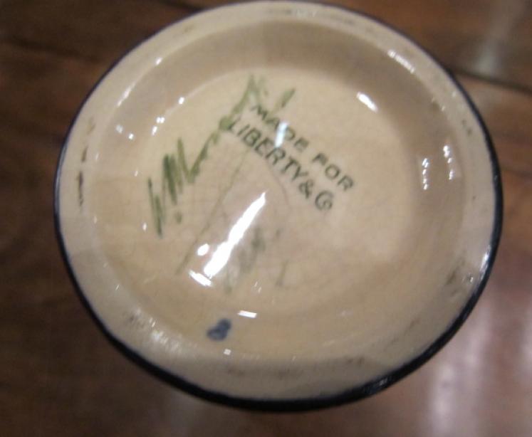 Art Nouveau Moorcroft Tulip on Celadon Liberty's Vase - Image 3