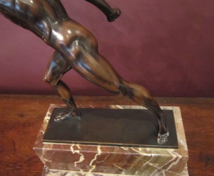 Impressive Art Deco Roman Olympian Bronze Figure - Image 5