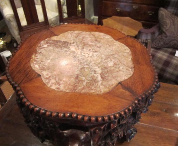 19th Century Carved Walnut Jardiniere Stand - Image 3