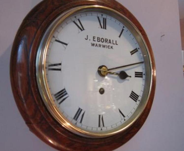Top Quality 19th Century Polished Oak 8" Wallclock - Image 1