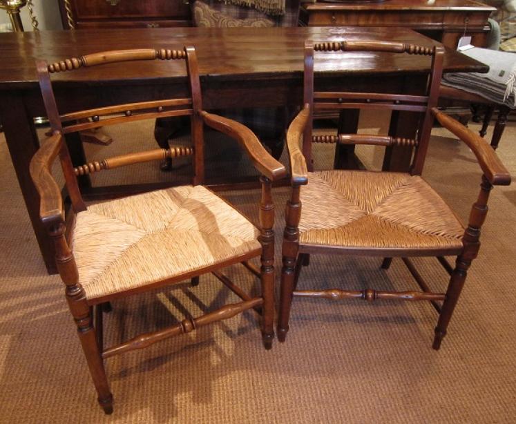 Set of Eight George III Period Ash & Elm Dining Chairs - Image 3
