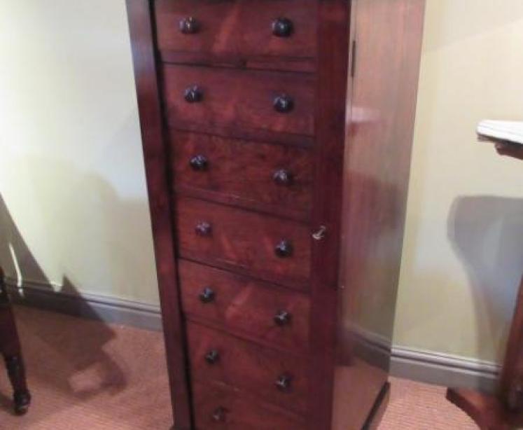 Superb William IV Period Rosewood Wellington Chest - Image 5