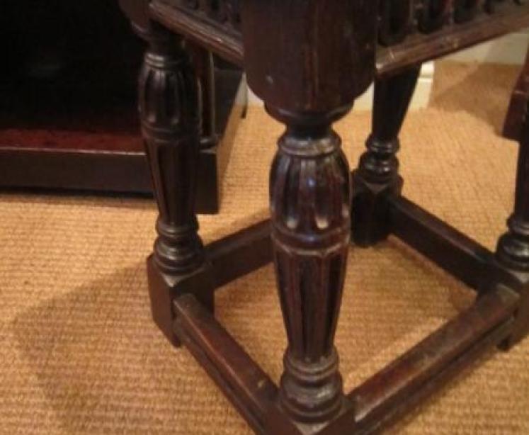 Superb Mid Georgian Period Oak Joint Stool - Image 5