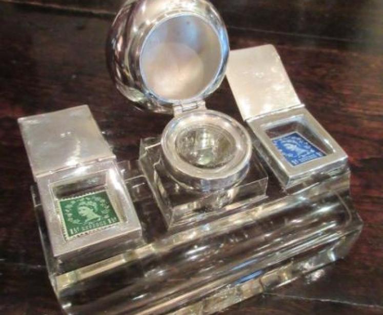 Superb George V Period Silver Pen & Inkstand - Image 2