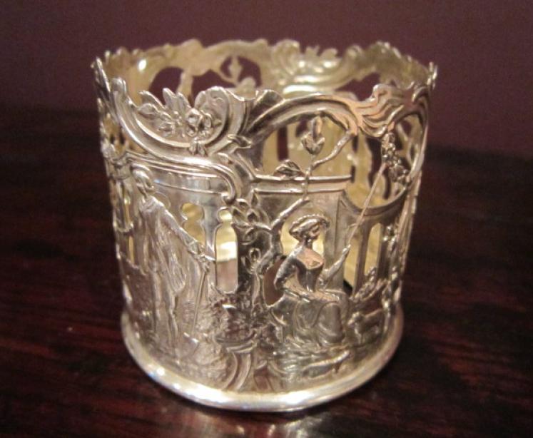 Exquisite Art Nouveau Silver Three Bottle Scent Set - Image 2
