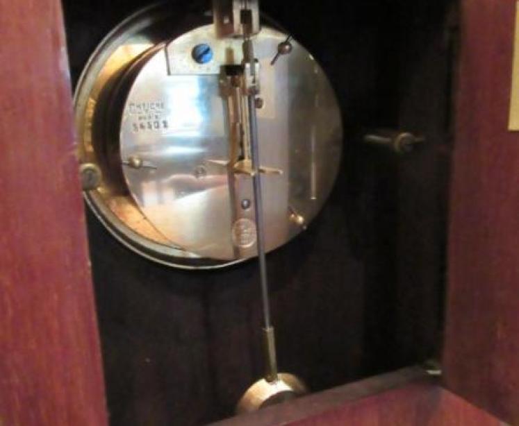 19th Century Sheraton Inlaid Bracket Style Mantel Clock - Image 5