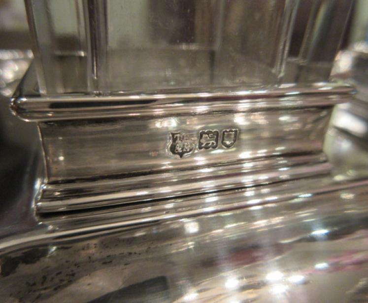 High Quality Edwardian Period Silver Double Inkstand - Image 3