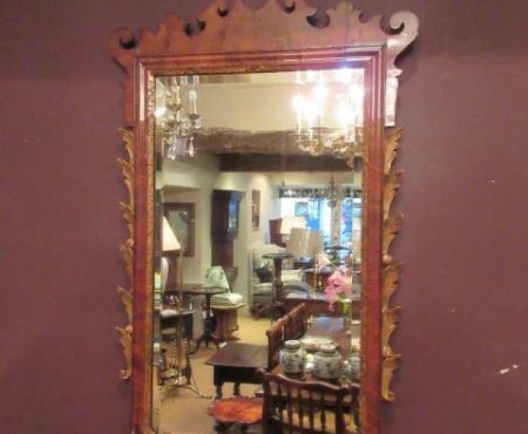 Superb George II Period Figured Walnut Mirror - Image 1