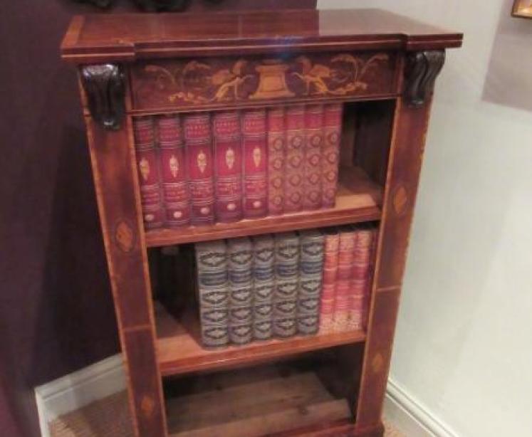 Top Quality 19th Century Sheraton Revival Open Bookcase - Image 1