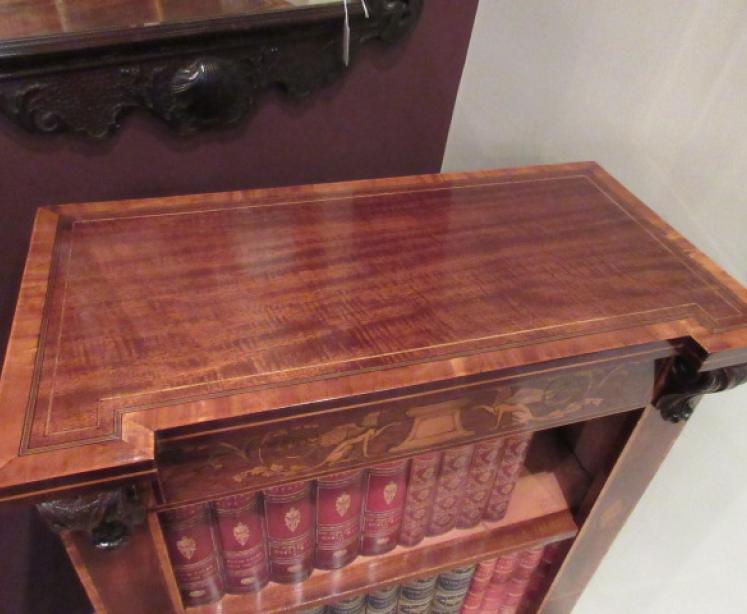Top Quality 19th Century Sheraton Revival Open Bookcase - Image 2