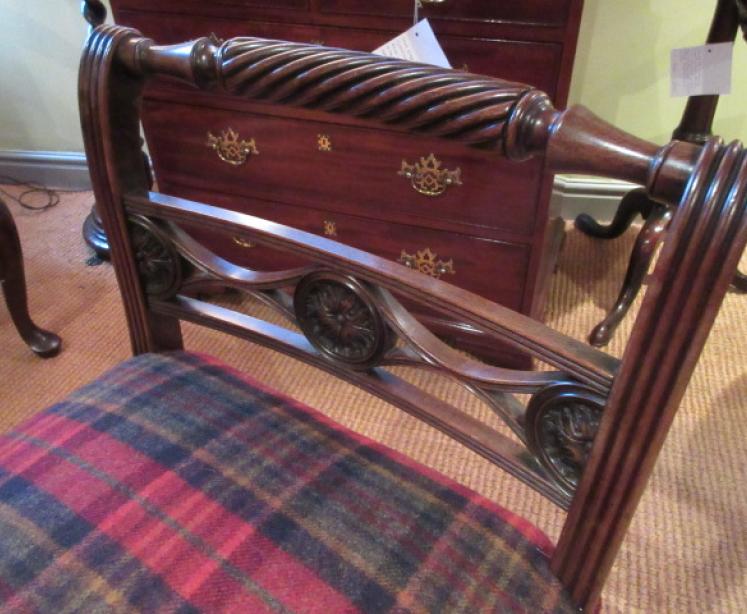 Regency Period Mahogany Framed Double Window Seat - Image 3