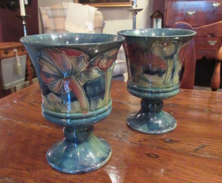 Superb Pair of Moorcroft Claremont Liberty's Vases - Image 1