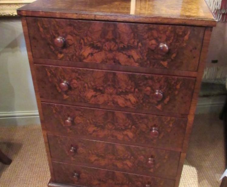 Top Quality Mid Victorian Burr Walnut Tallboy - Image 1