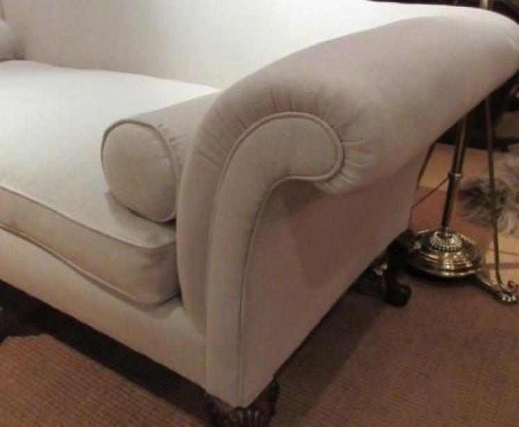 Fine 19th Century Upholstered Georgian Style Sofa - Image 3