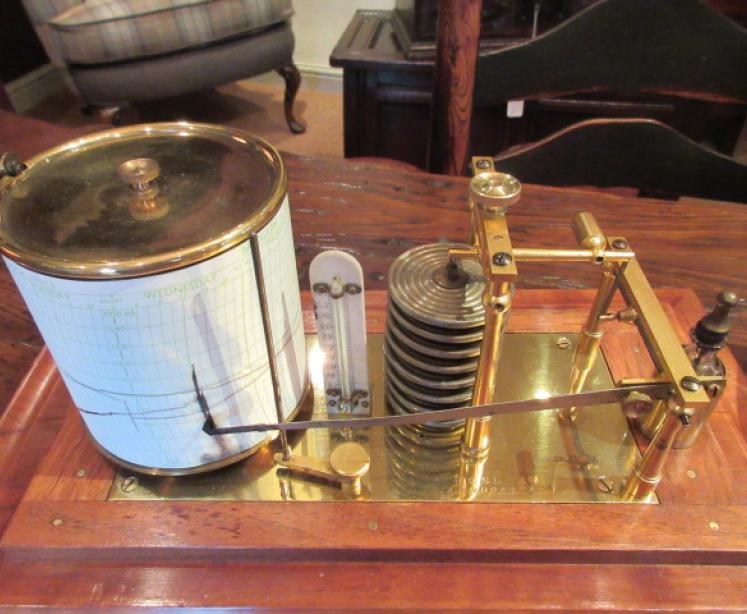 Top Quality Victorian Walnut Cased London Barograph - Image 2