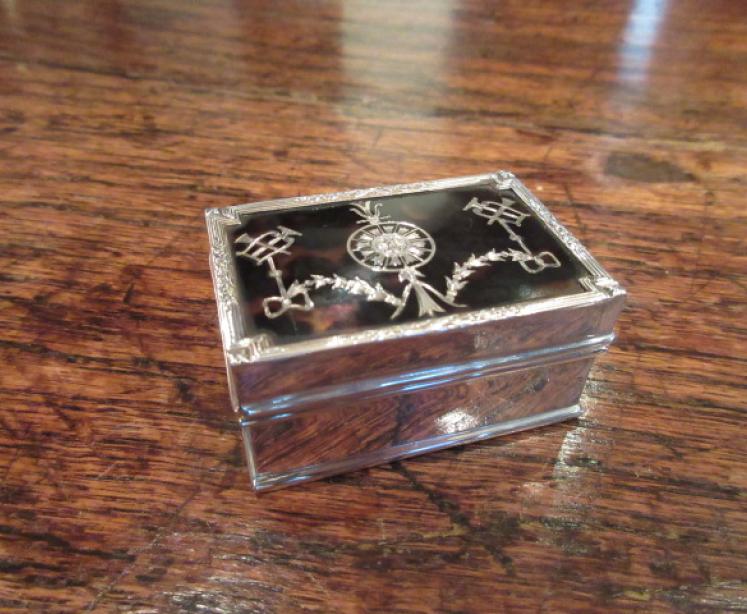 Fine George V Period Silver & Tortoiseshell Table Box - Image 1