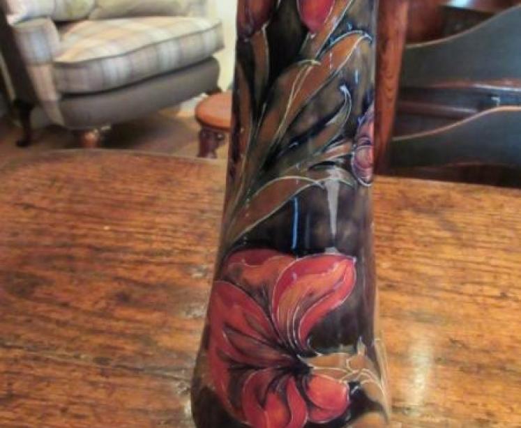 Art Nouveau Period Moorcroft Spanish Tall Vase - Image 3