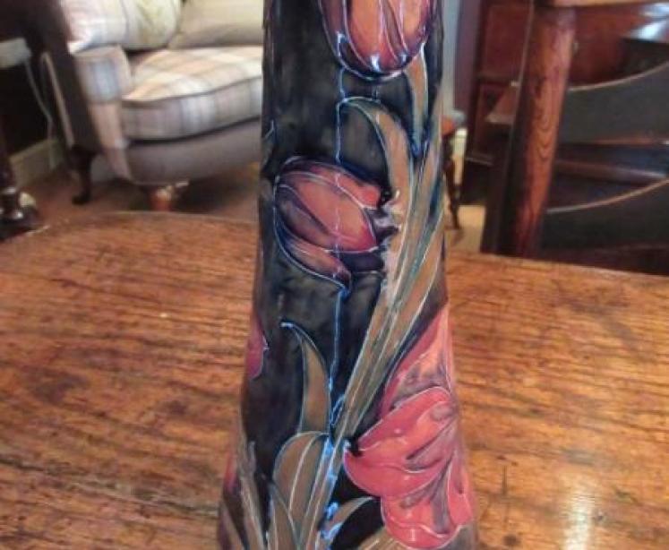 Art Nouveau Period Moorcroft Spanish Tall Vase - Image 5