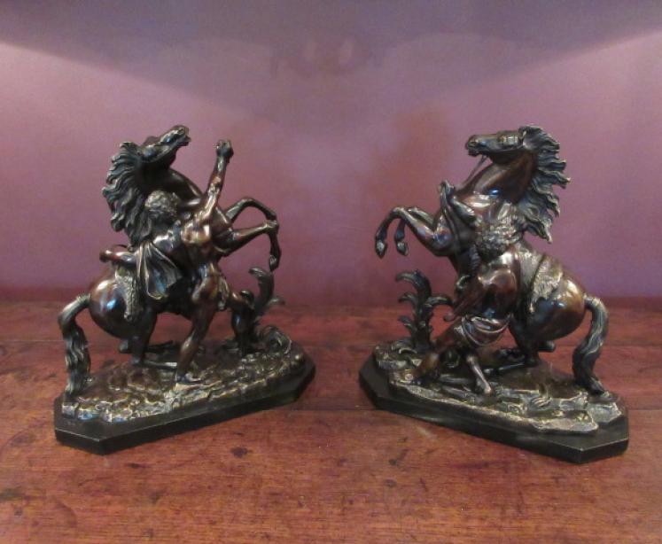 Superior Pair of 19th Century Bronze 'Marley' Horses - Image 1