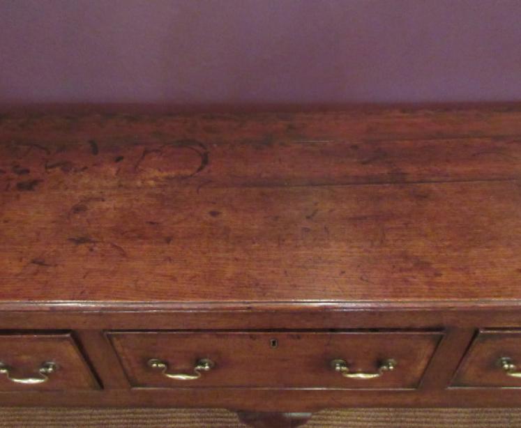 Superb George II Period Oak & Mahogany Dresser - Image 2