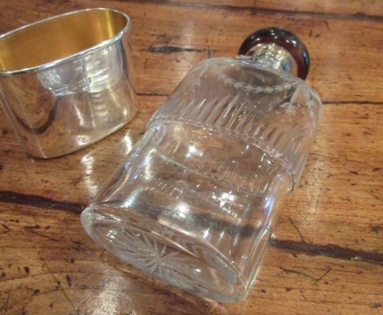 Fine George V Period Silver & Tortoiseshell Hip Flask - Image 3