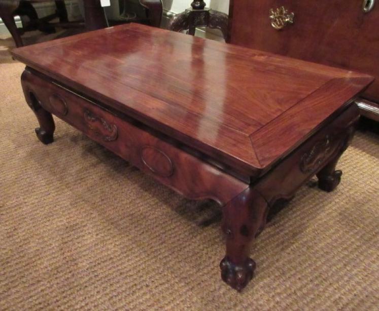 Mid 19th Century Oriental Rosewood Low Table - Image 1