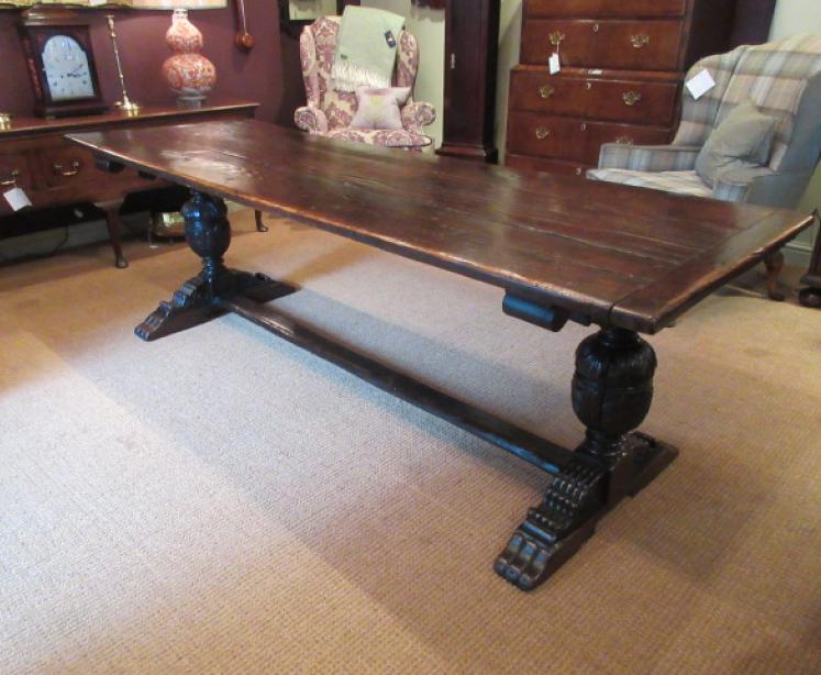 Superb Large George I Period Oak Refectory Table - Image 1
