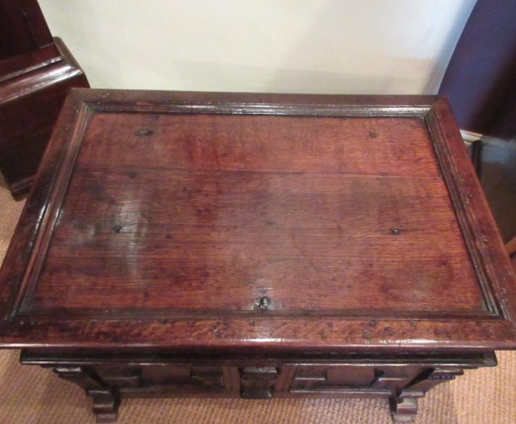 Stunning Charles II Period Oak Strong Box - Image 3