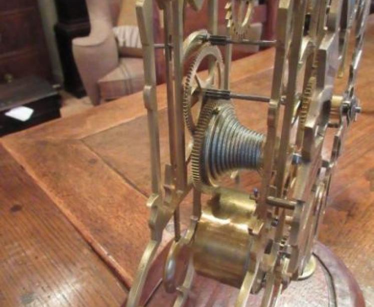 Mid Victorian Single Fusee London Skeleton Clock - Image 5