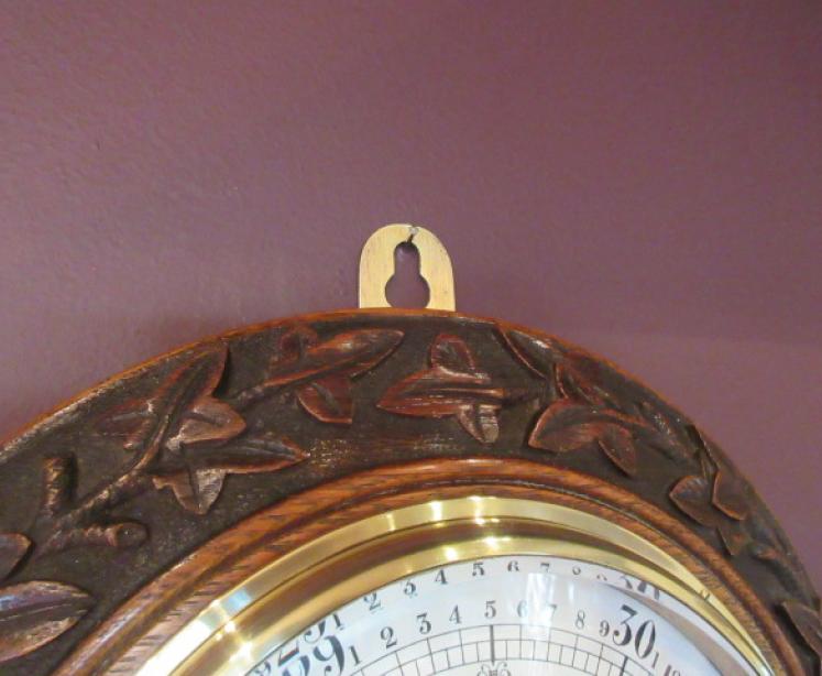 Mid Victorian Foliage Carved Newcastle Barometer - Image 3