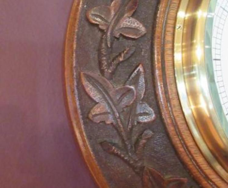 Mid Victorian Foliage Carved Newcastle Barometer - Image 5