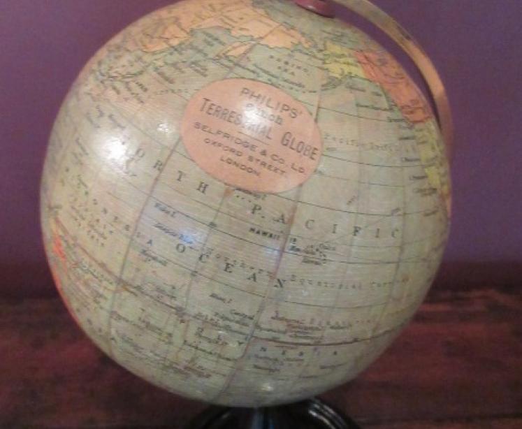 Phillip's of London 6" Paper Mache Terrestrial Globe - Image 4